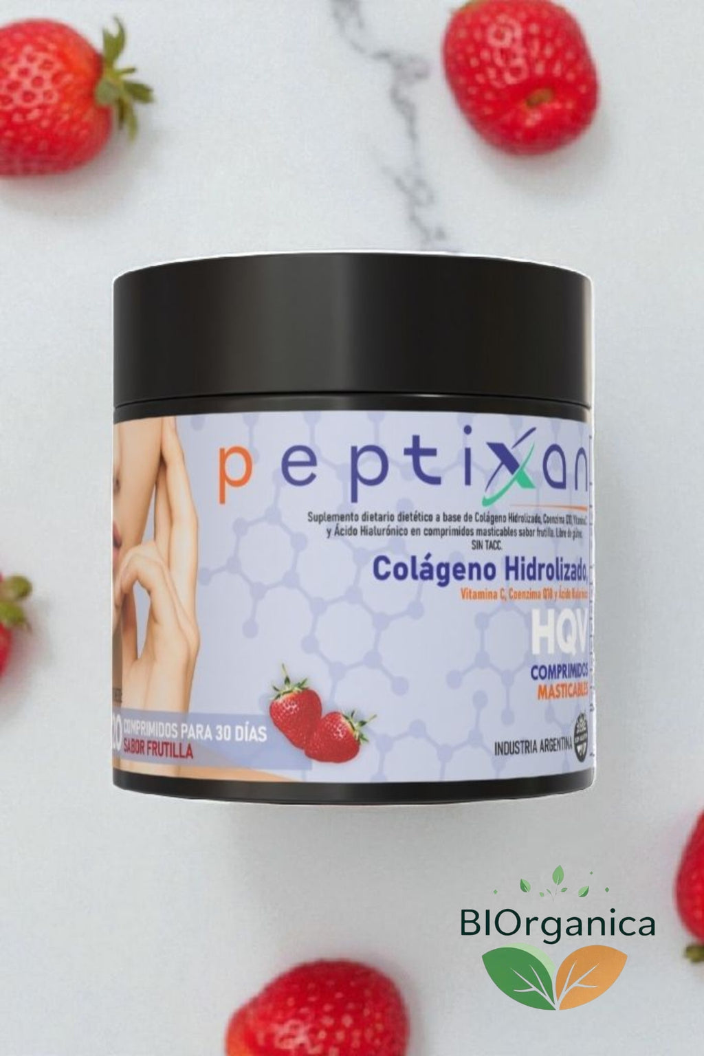 Colágeno en pastillas masticables