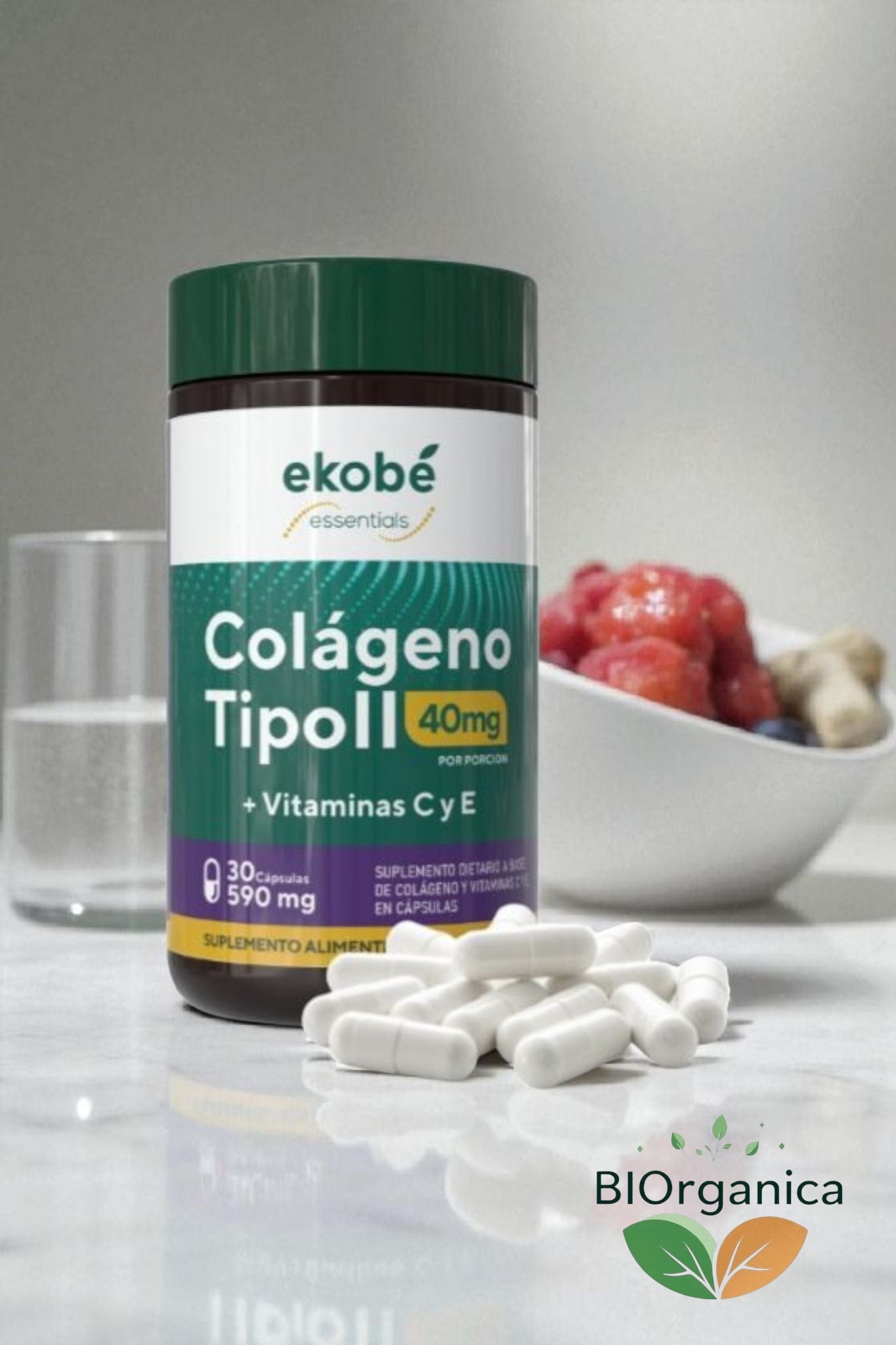 Colágeno Tipo II No Desnaturalizado + Vitamina C y E | Fórmula Avanzada Articular